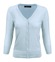 Load image into Gallery viewer, Crewneck Button Down Knit Plus Size  Cardigans