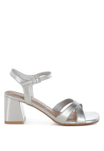 Load image into Gallery viewer, Edessa Metallic Ankle Strap Sandals