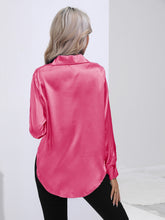 Load image into Gallery viewer, Collared Neck Buttoned Long Sleeve Shirt