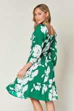 Load image into Gallery viewer, Double Take Full Size Floral Ruffle Hem Smocked Dress