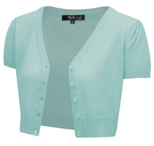 Load image into Gallery viewer, Cropped Bolero Button Down plus Cardigan Sweater