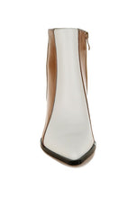 Load image into Gallery viewer, Stemon Three Tone Block Heel Boots