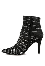 Load image into Gallery viewer, Toget Satin Rhinestone Ankle Party Boots