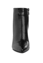 Load image into Gallery viewer, Tatria Textured Stiletto Heel Ankle Boots