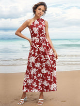 Load image into Gallery viewer, Printed Single Shoulder Sleeveless Dress