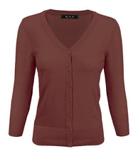 Load image into Gallery viewer, Crewneck Button Down Knit Plus Size  Cardigans