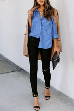 Load image into Gallery viewer, Striped Button Up Long Sleeve Shirt