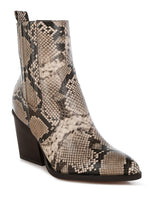 Load image into Gallery viewer, Cornus Snake Print Ankle Boots