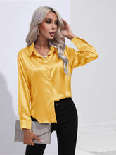Load image into Gallery viewer, Collared Neck Buttoned Long Sleeve Shirt