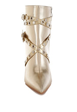 Load image into Gallery viewer, Jaunts Eyelets &amp; Studs Harness Ankle Boots