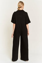 Load image into Gallery viewer, Basic Collar Shirt Wide leg Jumpsuit
