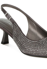 Load image into Gallery viewer, Amashi Rhinestones Embellished Slingback Sandals