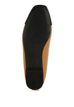 Load image into Gallery viewer, Acino Faux Leather Bow Detail Ballerinas