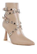 Load image into Gallery viewer, Jaunts Eyelets &amp; Studs Harness Ankle Boots