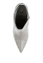 Load image into Gallery viewer, Toget Satin Rhinestone Ankle Party Boots