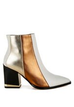 Load image into Gallery viewer, Stemon Three Tone Block Heel Boots