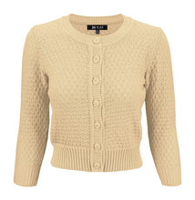 Load image into Gallery viewer, 3/4 Sleeve Cute Pattern Cropped Cardigan Sweater