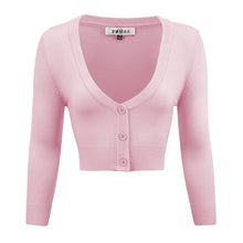 Load image into Gallery viewer, Women&#39;s Cropped Bolero 3/4 Sleeve Cardigan