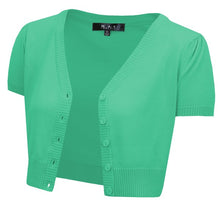 Load image into Gallery viewer, Cropped Bolero Knit Sweater Cardigan Short Sleeve