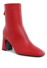 Load image into Gallery viewer, Neapolitan Faux Leather Square Toe Ankle Boots