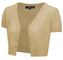 Load image into Gallery viewer, Cropped Bolero Button Down plus Cardigan Sweater