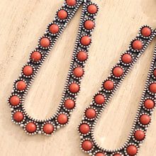 Load image into Gallery viewer, Alloy Beaded Teardrop Earrings