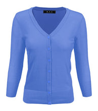 Load image into Gallery viewer, Crewneck Button Down Knit Plus Size  Cardigans
