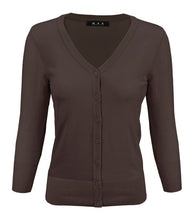 Load image into Gallery viewer, Crewneck Button Down Knit Plus Size  Cardigans