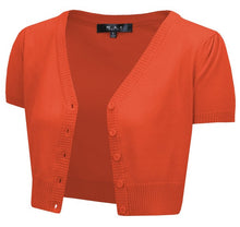 Load image into Gallery viewer, Cropped Bolero Knit Sweater Cardigan Short Sleeve