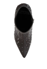 Load image into Gallery viewer, Sakura Diamante Embellished Microfiber Boots