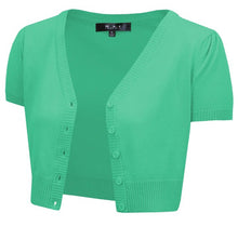 Load image into Gallery viewer, Cropped Bolero Button Down plus Cardigan Sweater