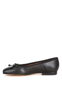 Lutten Square-Toe Bow Ballerinas