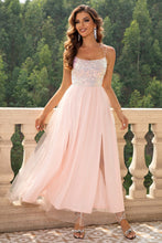 Load image into Gallery viewer, Lace-Up Backless Mesh Dress