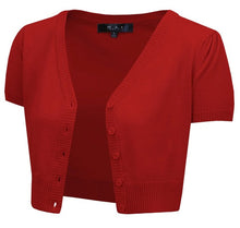 Load image into Gallery viewer, Cropped Bolero Button Down plus Cardigan Sweater