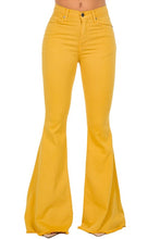 Load image into Gallery viewer, Bell Bottom Jean in Mustard