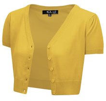 Load image into Gallery viewer, Cropped Bolero Button Down plus Cardigan Sweater