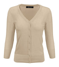 Load image into Gallery viewer, Crewneck Button Down Knit Plus Size  Cardigans