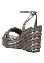 Load image into Gallery viewer, My Bliss Rhinestone Studded Wedge Sandals