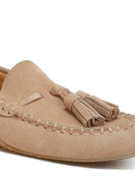 Load image into Gallery viewer, Kipstar Suede Round Toe Tassel Loafers