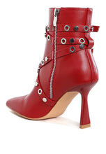 Load image into Gallery viewer, Jaunts Eyelets &amp; Studs Harness Ankle Boots