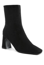 Load image into Gallery viewer, Dimri Square Toe Microfiber Ankle Boots