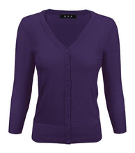 Load image into Gallery viewer, Crewneck Button Down Knit Plus Size  Cardigans