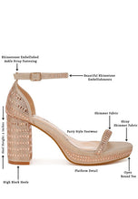 Load image into Gallery viewer, Ronan Rhinestones Embellished Block Sandals