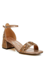 Load image into Gallery viewer, Nocturnal Rhinestone Embellished Shimmer Sandals