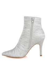 Load image into Gallery viewer, Toget Satin Rhinestone Ankle Party Boots