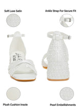 Load image into Gallery viewer, Cinnabon Pearl Embellished Strappy Sandals