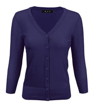 Load image into Gallery viewer, Crewneck Button Down Knit Plus Size  Cardigans
