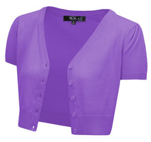 Load image into Gallery viewer, Cropped Bolero Knit Sweater Cardigan Short Sleeve