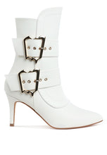 Load image into Gallery viewer, Ebera Chunky Buckle Strap Ankle Boots