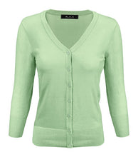 Load image into Gallery viewer, Crewneck Button Down Knit Plus Size  Cardigans
